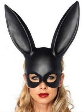 NWT Black Bunny Darko Costume Mask~Gothic Halloween